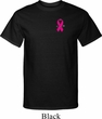 Breast Cancer Awareness Pink Ribbon Pin Pocket Print Mens Tall Shirt