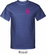 Breast Cancer Awareness Pink Ribbon Pin Pocket Print Mens Tall Shirt