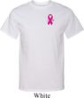 Breast Cancer Awareness Pink Ribbon Pin Pocket Print Mens Tall Shirt