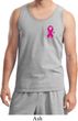 Breast Cancer Awareness Pink Ribbon Pin Pocket Print Mens Tank Top