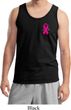 Breast Cancer Awareness Pink Ribbon Pin Pocket Print Mens Tank Top