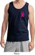Breast Cancer Awareness Pink Ribbon Pin Pocket Print Mens Tank Top