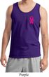 Breast Cancer Awareness Pink Ribbon Pin Pocket Print Mens Tank Top