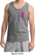 Breast Cancer Awareness Pink Ribbon Pin Pocket Print Mens Tank Top