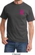 Breast Cancer Awareness Pink Ribbon Pin Pocket Print Shirt