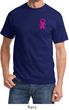 Breast Cancer Awareness Pink Ribbon Pin Pocket Print Shirt