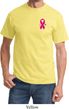 Breast Cancer Awareness Pink Ribbon Pin Pocket Print Shirt