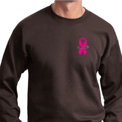 Breast Cancer Awareness Pink Ribbon Pin Pocket Print Sweatshirt