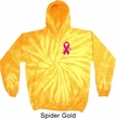 Breast Cancer Awareness Pink Ribbon Pin Pocket Print Tie Dye Hoodie