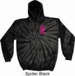 Breast Cancer Awareness Pink Ribbon Pin Pocket Print Tie Dye Hoodie