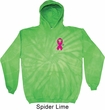 Breast Cancer Awareness Pink Ribbon Pin Pocket Print Tie Dye Hoodie