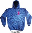 Breast Cancer Awareness Pink Ribbon Pin Pocket Print Tie Dye Hoodie