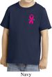 Breast Cancer Awareness Pink Ribbon Pin Pocket Print Toddler Shirt