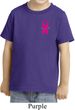 Breast Cancer Awareness Pink Ribbon Pin Pocket Print Toddler Shirt