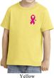 Breast Cancer Awareness Pink Ribbon Pin Pocket Print Toddler Shirt