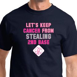 Breast Cancer Awareness Second 2nd Base Mens Shirts