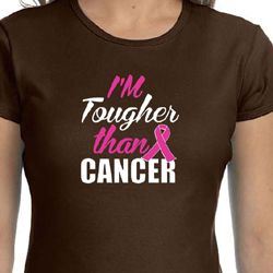 Breast Cancer Awareness Shirt Tougher than Cancer Crewneck Tee T-Shirt