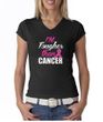 Breast Cancer Awareness Shirt Tougher Than Cancer  V-neck Tee T-Shirt