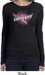Breast Cancer Awareness Survivor Wings Ladies Long Sleeve Shirt