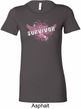Breast Cancer Awareness Survivor Wings Ladies Longer Length Shirt