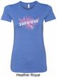 Breast Cancer Awareness Survivor Wings Ladies Longer Length Shirt
