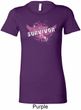 Breast Cancer Awareness Survivor Wings Ladies Longer Length Shirt
