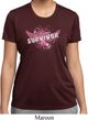 Breast Cancer Awareness Survivor Wings Ladies Moisture Wicking Shirt