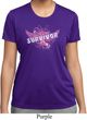 Breast Cancer Awareness Survivor Wings Ladies Moisture Wicking Shirt