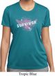 Breast Cancer Awareness Survivor Wings Ladies Moisture Wicking Shirt