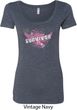 Breast Cancer Awareness Survivor Wings Ladies Scoop Neck Shirt