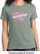 Breast Cancer Awareness Survivor Wings Ladies Shirt