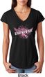 Breast Cancer Awareness Survivor Wings Ladies Tri Blend V-Neck Shirt