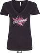 Breast Cancer Awareness Survivor Wings Ladies V-Neck Shirt