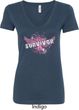 Breast Cancer Awareness Survivor Wings Ladies V-Neck Shirt
