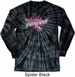 Breast Cancer Awareness Survivor Wings Long Sleeve Tie Dye Shirt