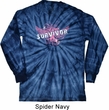 Breast Cancer Awareness Survivor Wings Long Sleeve Tie Dye Shirt