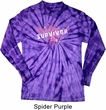 Breast Cancer Awareness Survivor Wings Long Sleeve Tie Dye Shirt