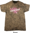 Breast Cancer Awareness Survivor Wings Mineral Tie Dye Shirt