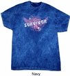Breast Cancer Awareness Survivor Wings Mineral Tie Dye Shirt