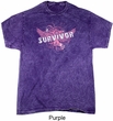 Breast Cancer Awareness Survivor Wings Mineral Tie Dye Shirt