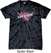 Breast Cancer Awareness Survivor Wings Spider Tie Dye Shirt