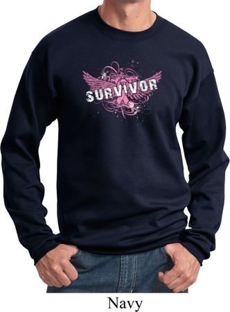Breast Cancer Awareness Survivor Wings Sweatshirt