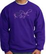 Breast Cancer Awareness Sweatshirt - I Wear Pink For Me Adult Purple