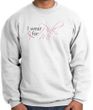 Breast Cancer Awareness Sweatshirt - I Wear Pink For Me Adult White