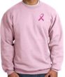 Breast Cancer Awareness Sweatshirt Pink Ribbon Pocket Print Adult Pink