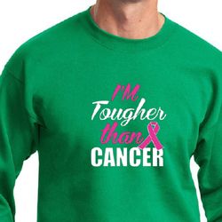 Breast Cancer Awareness Sweatshirt Tougher Than Cancer Sweat Shirt