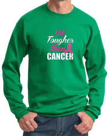 Breast Cancer Awareness Sweatshirt Tougher Than Cancer Sweat Shirt