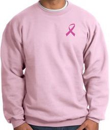 Breast Cancer Awareness Sweatshirts - Pink Ribbon Pocket Print