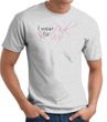 Breast Cancer Awareness T-shirt Ribbon I Wear Pink For Me Ash Tee