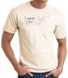 Breast Cancer Awareness T-shirt Ribbon I Wear Pink For Me Natural Tee